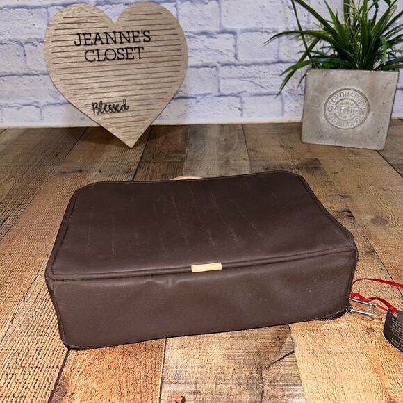 Jon Hart Espresso Coated Canvas Travel Kit - Picture 13 of 14